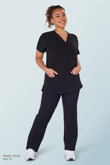 Ari Two-pocket Scrub Top Black