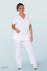 Ari Two-pocket Scrub Top White