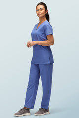 Ari Two-pocket Scrub Top Ceil Blue