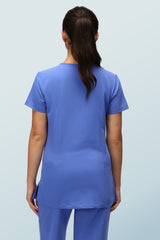 Ari Two-pocket Scrub Top Ceil Blue