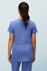 Ari Two-pocket Scrub Top Ceil Blue