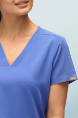 Ari Two-pocket Scrub Top Ceil Blue