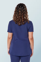 Ari Two-pocket Scrub Top Navy