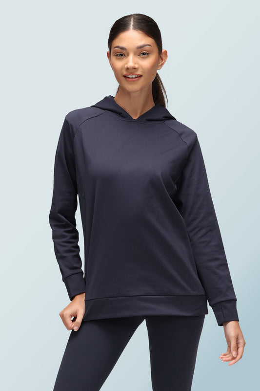 Fleece-Lined Hoodie Navy