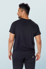 Miles Crew Neck Scrub Top Black