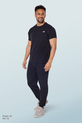 Miles Crew Neck Scrub Top Black