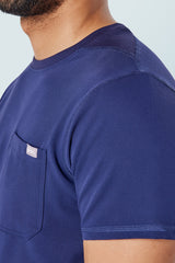 Miles Crew Neck Scrub Top Navy