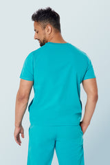 Miles Crew Neck Scrub Top Teal