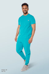 Miles Crew Neck Scrub Top Teal