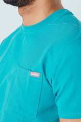 Miles Crew Neck Scrub Top Teal