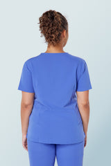 Nova One-pocket Scrub Top Ceil Blue