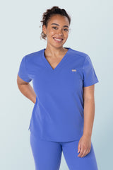 Nova One-pocket Scrub Top Ceil Blue