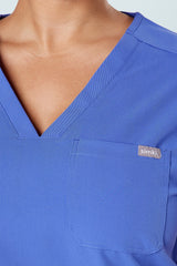 Nova One-pocket Scrub Top Ceil Blue