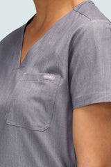 Nova One-pocket Scrub Top Charcoal