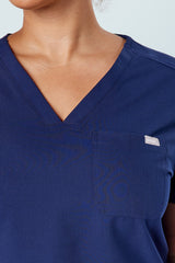 Nova One-pocket Scrub Top Navy