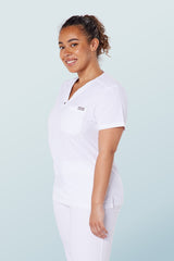 Nova One-pocket Scrub Top White