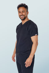 Oscar Two-pocket Scrub Top Black