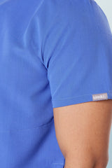 Oscar Two-pocket Scrub Top Ceil Blue