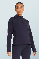 Fleece-Lined Quarter Zip Top Navy