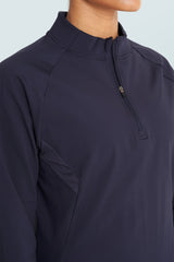 Fleece-Lined Quarter Zip Top Navy