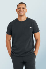 Miles Crew Neck Scrub Top Soft Black